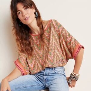 Anthropologie Bl-nk London Patterned Women's Top